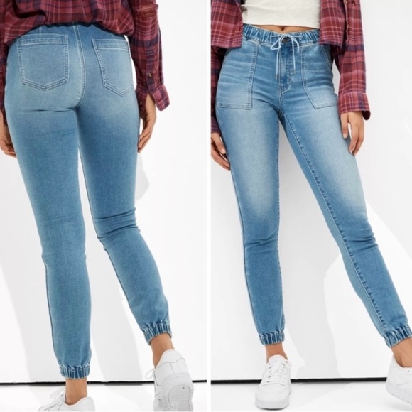 American Eagle High-Waisted Jegging Jogger Jeans Size 4 Short - Picture 2 of 7